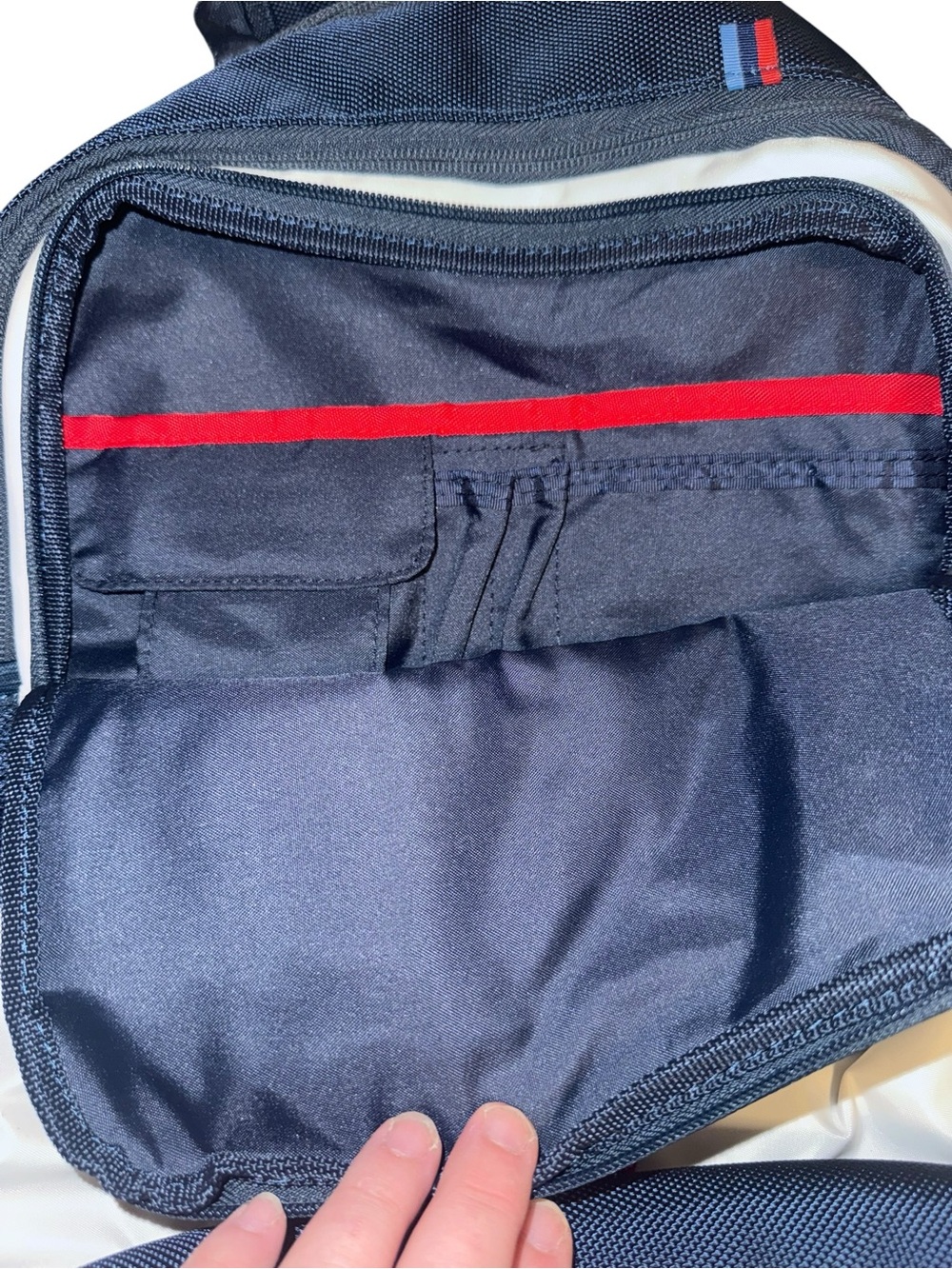 BMW Motorsport Backpack Navy & White with M Stripes NWOT - Picture 7 of 16
